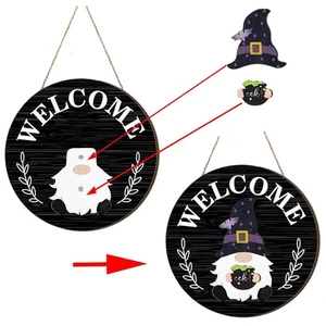 Austauschbares Gnome-Türschild mit Schild für ganzjährige Veranda Türschilder - Picture 1 of 11