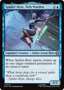 Spider-Byte, Web Warden (FOIL) x1 - Magic The Gathering Marvel's Spider-Man SPM #44 - Imagen 1 de 1
