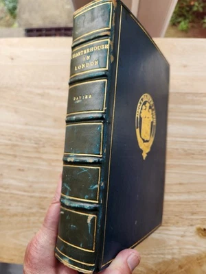 Charterhouse in London Gerald S Davies 1922 Leather Presentation copy - Image 1 of 4