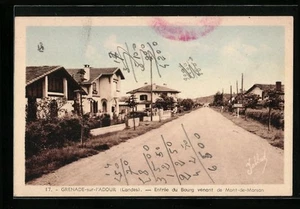 CPA Grenade-sur-l´Adour, Entrée du Bourg venant de Mont-de-Marsan - Picture 1 of 2
