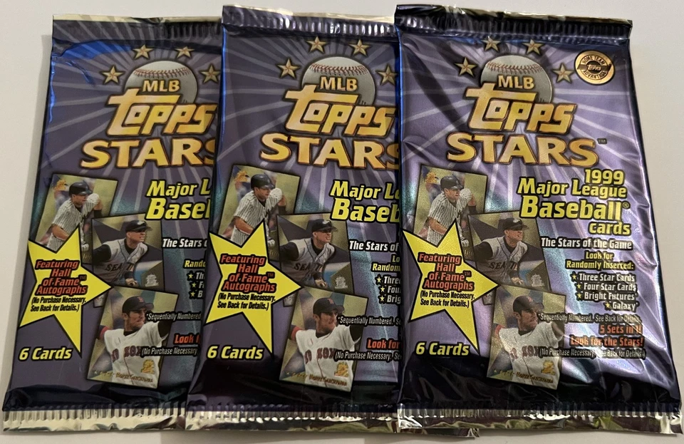 (3) 1999 Topps Stars Baseball Packs - Hobby - Image 1 of 1
