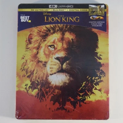 The Lion King 2019 4K Ultra HD Blu-ray+Digital Code BEST BUY Steelbook - NEW - Image 1 of 2