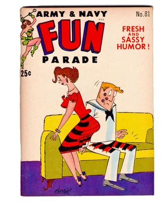 Army & Navy Fun Parade #81, 1957 HARVEY DIGEST COMIC! VF B&W Pin-Up Photo - Image 1 of 2