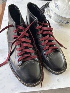 2016 Coach Cordovan Black BOXING BOOTS Size 41 EU 8M - Pre loved RARE - Picture 1 of 10