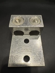 Burndy K2A40U2N Heavy Duty Aluminum Lug for two 300-800 KCMIL Cables AL/CU NEW!! - Picture 1 of 6