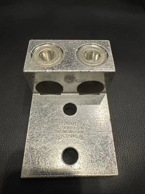 Burndy K2A40U2N Heavy Duty Aluminum Lug for two 300-800 KCMIL Cables AL/CU NEW!! - Image 1 of 4
