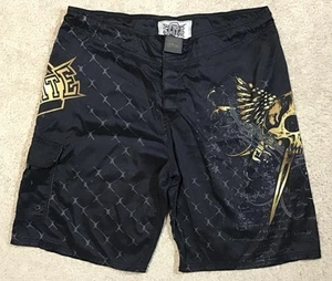 MMA Elite Fight Shorts Herren XL Skull Dolch Kordelzug UFC BJJ Boxen Kämpfen - Bild 1 von 23