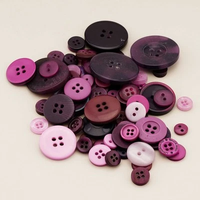 30g Purple Theme Resin Buttons for Sewing Scrapbook Clothing Handmade Decor DIY - Image 1 of 4