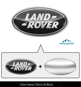 Land Rover Logo Grill Badge/Rear/Front - Black 72mm - Picture 1 of 1