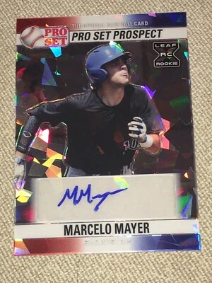 MARCELO MAYER 2021 Leaf Pro Set RWB XRC Prospect Crystal AUTOGRAPH #3/3 Red Sox - Image 1 of 3