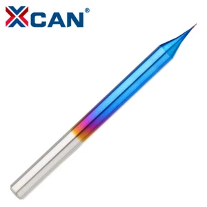 XCAN 0,8mm 0,9mm VHM Micro Schaftfräser 2 Zähne CNC Fräser Nano Blue Minifräser - Bild 1 von 9