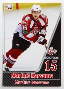 2010-11 KHL Dinamo Riga SILVER Pick a Player Card