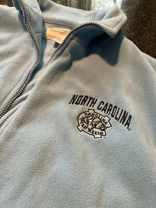 Mens UNC - CAROLINA Blue Fleece Front Zip Jacket (MED) - Picture 1 of 2