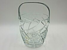LEAD CRYSTAL 5.25" ICE BUCKET WITH HANDLE - MADE IN PORTUGAL