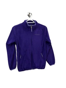 Columbia Purple Teddy Fleece Jacket Kids Size M10/12 - Picture 1 of 10
