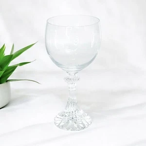 Mikasa THE RITZ Clear Crystal Ribbed Textured 7” Glass Water Goblet MINT - Picture 1 of 4