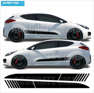 Pegatinas para Kia Ceed rayas laterales calcomanías Proceed GT gráficos de vinilo - Imagen 1 de 3
