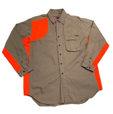 Camisa Wrangler Para Hombres XL Tostada Equipo Profesional Camisa de Tiro Caza Naranja Acolchada Usada en Excelente Condición Foto 1 de 4