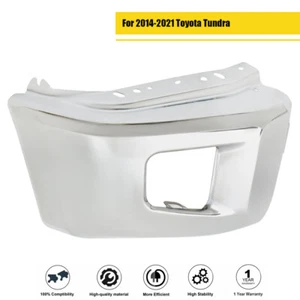 Fit For Toyota Tundra 14-21 Chrome W/O Holes Passenger Side Front Bumper End Cap - Picture 1 of 15
