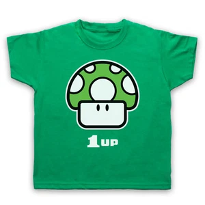 1UP SUPER MARIO MUSHROOM TV VIDEO GAME MINI UNOFFICIAL KIDS CHILDREN'S T-SHIRT - Picture 1 of 11