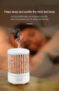 Pink Himalayan Salt Ultrasonic Aromatherapy Essential Oil Diffuser 150ml - Picture 1 of 12