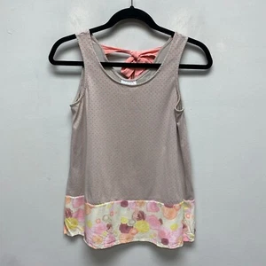 Matilda Jane 435 Girls Brown Polka Floral Dot Sleeveless Back Tie Tank Top 12 - Picture 1 of 6
