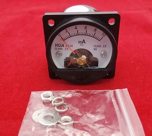 1PC DC 0-10MA Analog Ammeter Panel AMP Current Meter SO45 Cutout 45mm - Picture 1 of 4