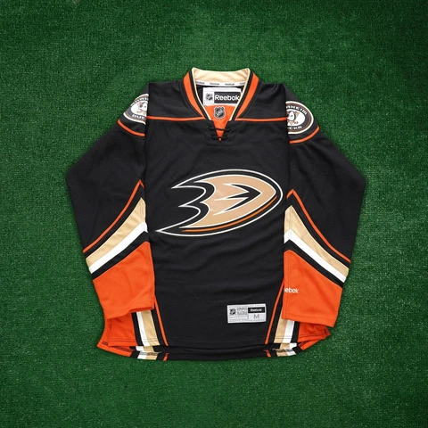 2016-17 Anaheim Ducks Official NHL Reebok Men's Home Black Premier Jersey Cover