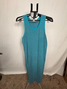 Women's West Loop Midi Sleeveless Dress (Size XL) blue and gray - Picture 1 of 3