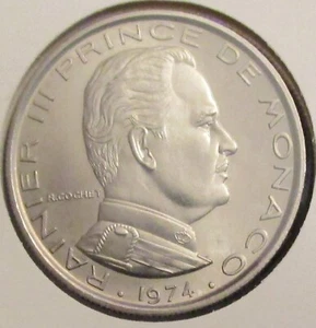 MONACO, RAINIER III, 1 FRANC 1974, UNCIRCULATED++. - Picture 1 of 2