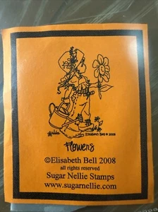 Sugar Nellie Rubber Stamp Flowers Mount Added Opened/Never Used🔥 - Picture 1 of 3