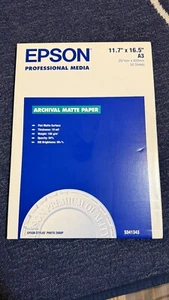 Epson Archival Matte Paper 11.7" x 16.5" A3 50 Sheets 192 g/m S041343 - Picture 1 of 2