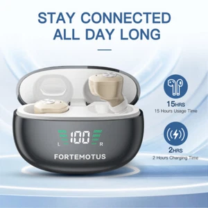 Digital Hearing Aids Invisible ITE Severe Loss Ear Sound Amplifier Rechargeable - Picture 1 of 11