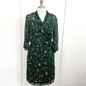 The Limited Dress Women's Size 4 Green Artsy Wrap Emerald - Picture 1 of 8