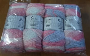 ICE YARNS SELF STRIPE PINK &LILAC BABY BATIK 400gr DK - Picture 1 of 2