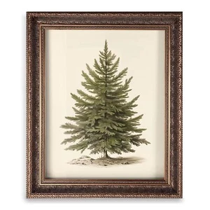 Vintage Christmas Wall Art Print Santa Reading Book Poster Rustic Christmas - Picture 1 of 5