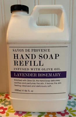 LAVENDER ROSEMARY SAVON DE PROVENCE LIQUID HAND SOAP REFILL 64 OZ with OLIVE OIL - Image 1 of 2