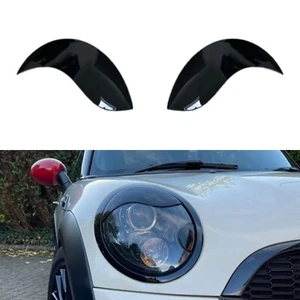 MINI Gen 2 R58 Cupé Piano Negro Brillo Faro Cubiertas para Ojos Enojados *Par* - Imagen 1 de 14