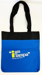 I AM TAMPA Canvas Beach Bag 15"x15" Tote 2004 City Neighborhood Fair Promo - Picture 1 of 5