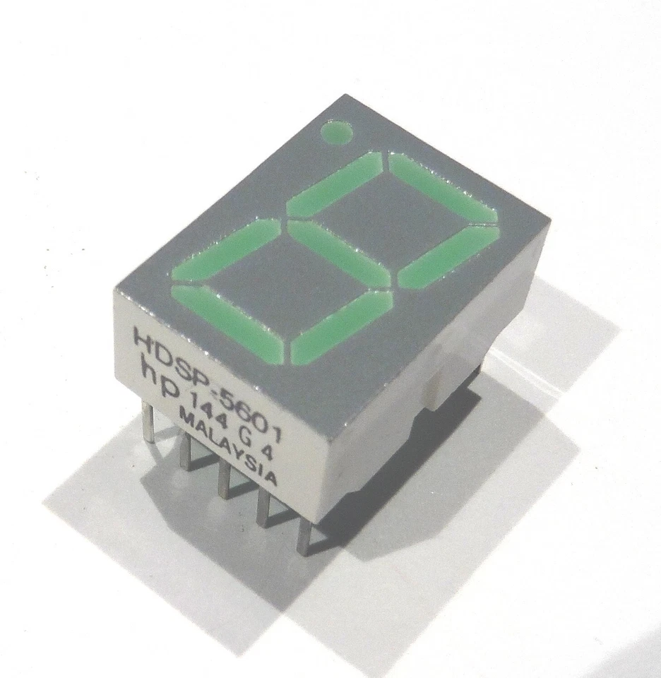 HDSP-5601 - Afficheur 7 segments 15mm Vert anode commune HP - Photo 1/4