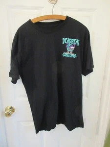Camiseta negra XL Deadbeat Customs para motocicleta - Imagen 1 de 2