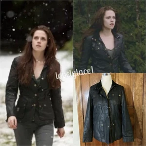 Banana Republic Waxed Cotton Field Jacket SA Black ASO Bella Swan Twilight S/M - Picture 1 of 6