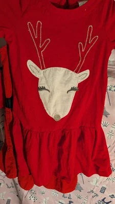 Vestido Suéter Rojo Reno Gymboree Niñas Talla 5 Vacaciones Navidad, Osh Kosh  Foto 1 de 4