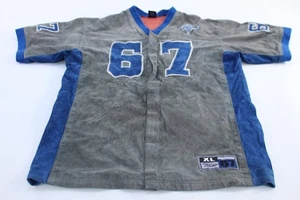 Willie Esco Blue & Grey #67 Suede Zip Up Jersey - Picture 1 of 4