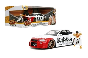Jada Street Fighter 2002 Nissan Skyline GTR mit Ryu Figur - Maßstab 1:24... - Bild 1 von 7