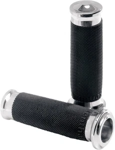 Contour Renthal Wrapped Grips - Chrome by Performance Machine 0063-2007-CH - Picture 1 of 2