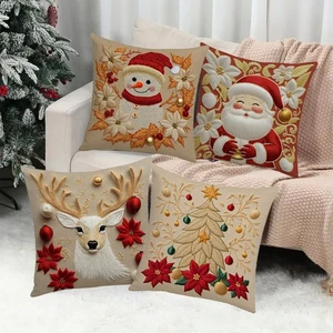Funda Cojín Navidad 45*45CM Funda Almohada Navidad Sofá Decoración Hogar Reno EE. UU. - Imagen 1 de 19