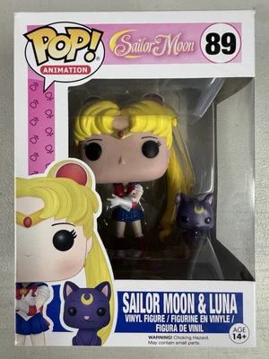 Sailor Moon & Luna (GLITTER) 89 ~ Funko Pop Vinyl ~ Animation + FREE PROTECTOR - Image 1 of 4
