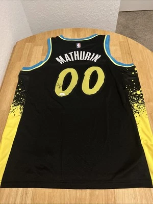 Bennedict Mathurin Indiana Pacers Autographed Jersey JSA Certified - Image 1 of 4