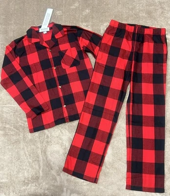 NWT Old Navy XL 14/16 Plaid Flannel Pajamas Red Buffalo Checkered Christmas Set - Image 1 of 2